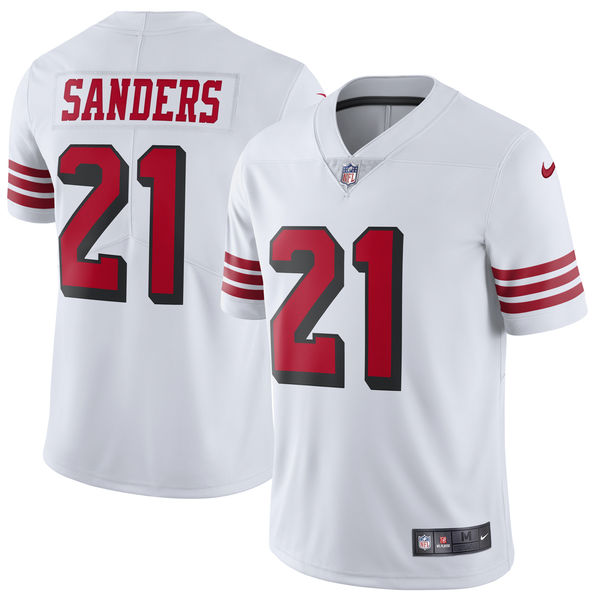 Youth San Francisco 49ers #21 Deion Sanders White Vapor Untouchable Limited Stitched Jersey